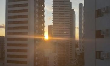 soleil lever immeubles
